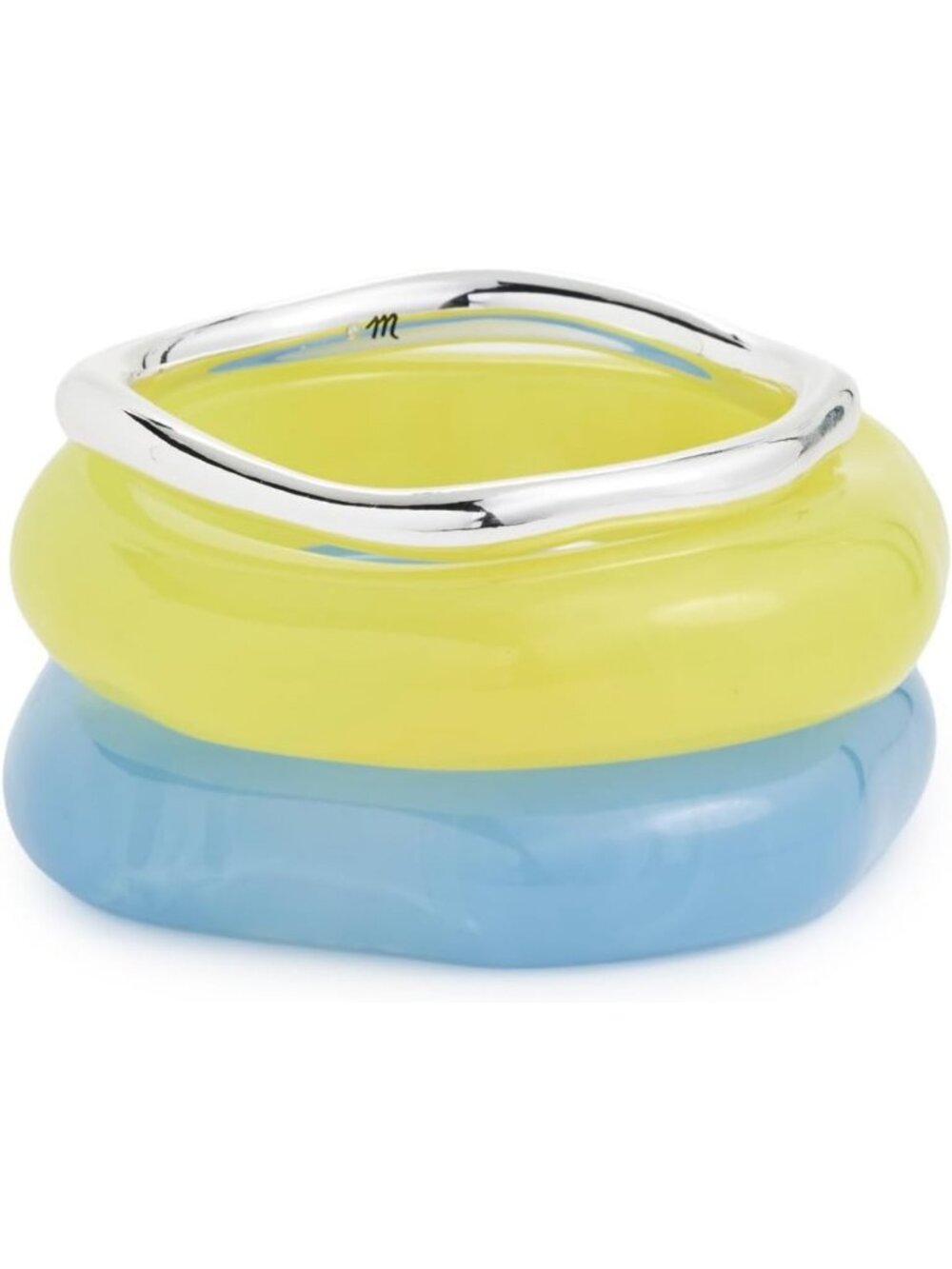 Stylish Women's Sculptural Resin Bangle Bracelet Set - Chic Accessories for Any